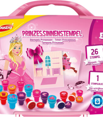 Stempels voor prinsessen in een koffertje.