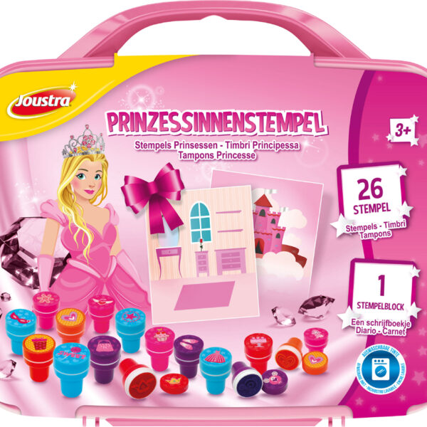 Stempels voor prinsessen in een koffertje.