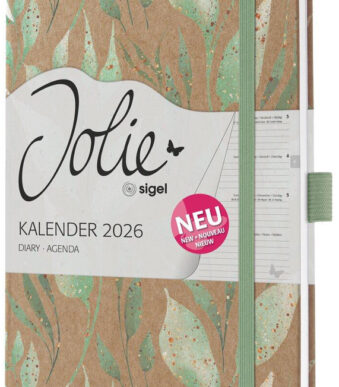 Sigel A5 agenda Jolie Pure 2026 'Sparkle Leaves