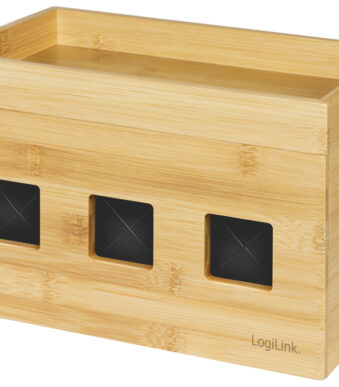 LogiLink Kabeldoos, bamboe