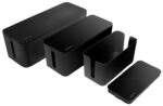 LogiLink Kabelbox-set, 3 maten, zwart