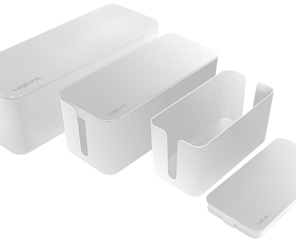 LogiLink Kabelbox-set, 3 maten, wit