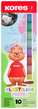 Kores Kinderklei 'PLASTILINA Pastel', 10 pasteltinten