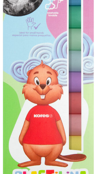 Kores Kinderklei 'PLASTILINA Pastel', 10 pasteltinten