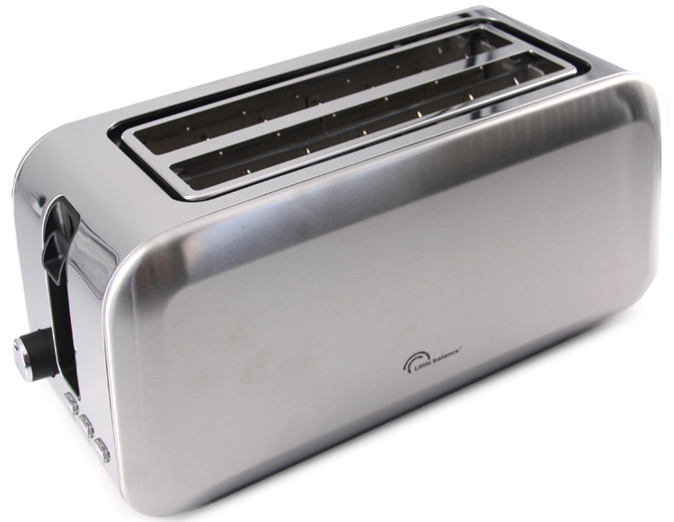 Little Balance 4-schijven broodrooster Dual Inox, roestvrij staal Little Balance 4-schijven broodrooster Dual Inox, roestvrij staal