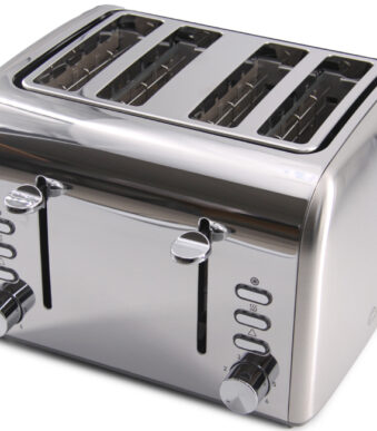 Little balance 4-schijven broodrooster Premium Inox, roestvrij staal