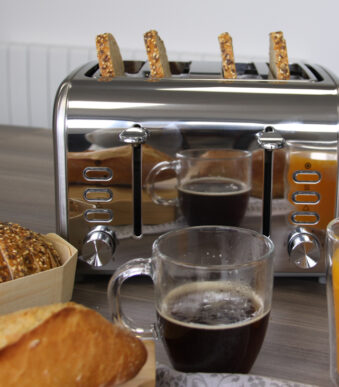 Little balance 4-schijven broodrooster Premium Inox, roestvrij staal