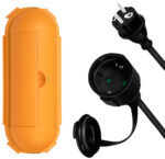 LogiLink Buitenset: Verlengkabel + Kabelbeschermingsdoos