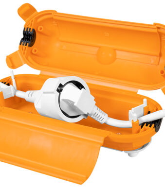 LogiLink Buitenset: Verlengkabel + Kabelbeschermingsdoos