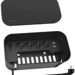 LogiLink Kabelbox met stekkerdoos, 5-voudig, zwart