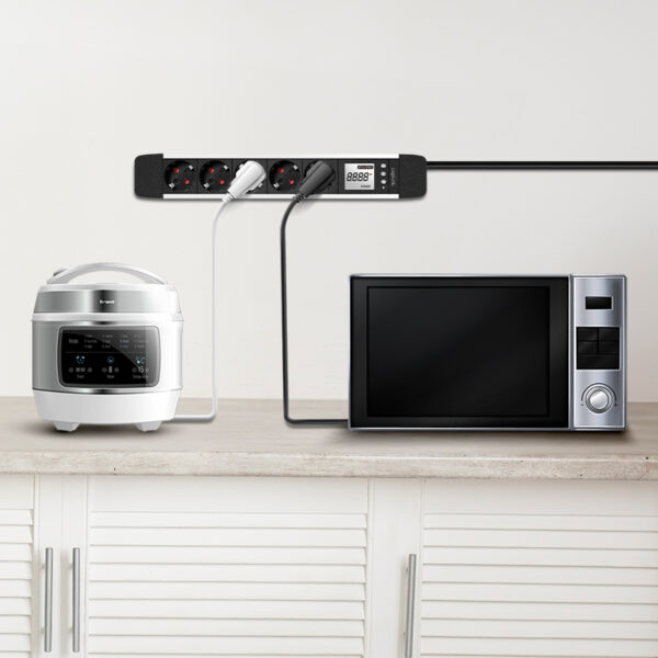 LogiLink Stekkerdoos met LCD-display, 5-voudig