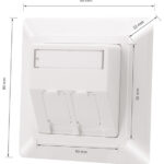 LogiLink Aansluitdoos voor Keystone-modules, 2-voudig, zuiver wit