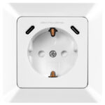 LogiLink Inbouwstopcontact, 1x CEE 7/3, 2x USB-C, PD, wit