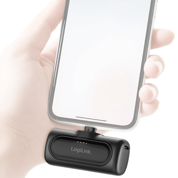 LogiLink Powerbank, 5.000 mAh, 2x USB-C, zwart