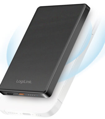 LogiLink Magnetische Powerbank, 5.000 mAh, USB-C, zwart
