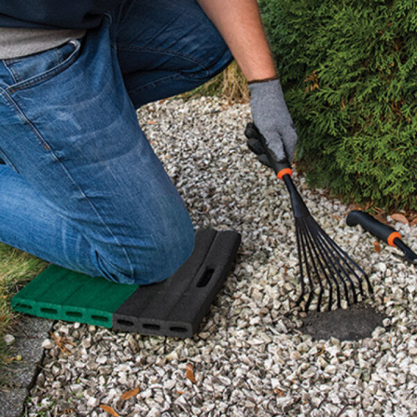 Bradas knielmat, 400 x 300 x 40 mm, zwart/groen