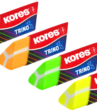 Kores Trino gum van kunststof, neonkleuren