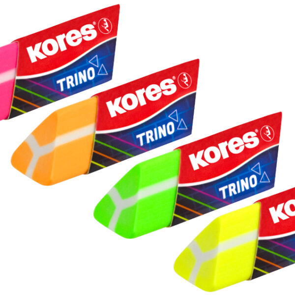 Kores Trino gum van kunststof, neonkleuren