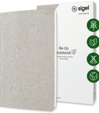 Sigel Re-Up notitieboek, A5, geruit, kalkwit
