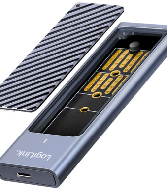 LogiLink USB 3.2 Gen 2x2 behuizing voor M2 NVMe & SATA SSD