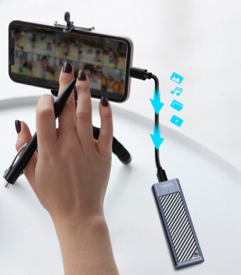 LogiLink USB 3.2 Gen 2x2 behuizing voor M2 NVMe & SATA SSD