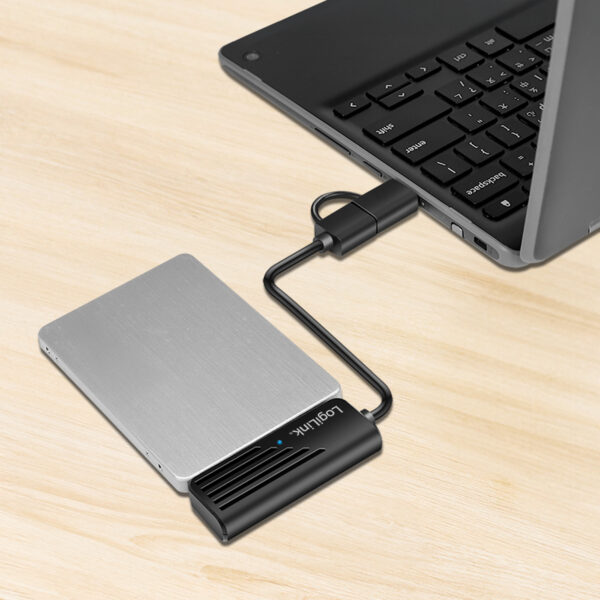 LogiLink USB 3.2 (Gen1) naar SATA-adapter, USB-A/USB-C aansluiting
