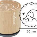 Stempelmotief Houtprint 'Olifant'