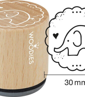 Stempelmotief Houtprint 'Olifant'