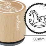 Decoratieve stempelafdruk 'Hobbelpaard'