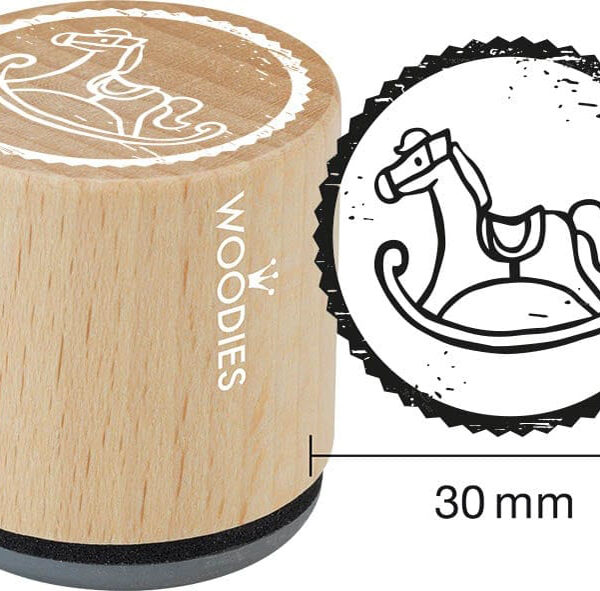 Decoratieve stempelafdruk 'Hobbelpaard'