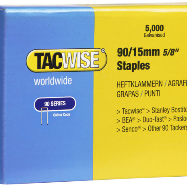 Tacwise nietjes 90/15 mm verzinkt, 5.000 stuks