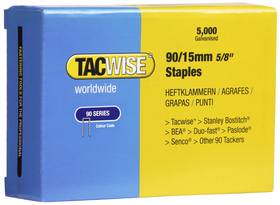 Tacwise nietjes 90/15 mm verzinkt, 5.000 stuks Tacwise nietjes 90/15 mm verzinkt, 5.000 stuks