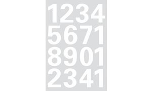 Herma Cijferstickers 0-9, folie wit, weerbestendig