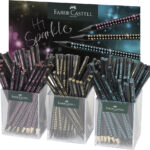 FABER-CASTELL Potlood GRIP SPARKLE Midnight, koker van 3 stuks