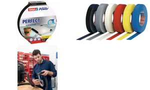 tesa Textieltape Extra Power Perfect, 19 mm x 25 m, zwart