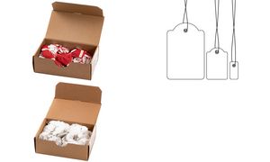 HERMA hanglabel, 25 x 38 mm, met witte draad, karton HERMA hanglabel, 25 x 38 mm, met witte draad, karton