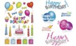 Verjaardagsstickers 'Happy Birthday'