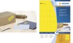 HERMA etiketten SPECIAL, 70 x 37 mm, geel, 100 vel, permanent