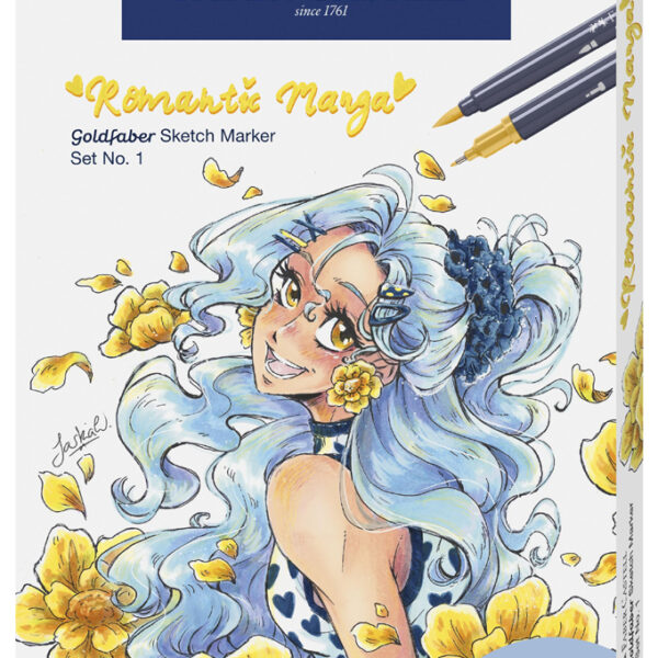 FABER-CASTELL Sketch Marker GOLDFABER, Set Romantische Manga 1