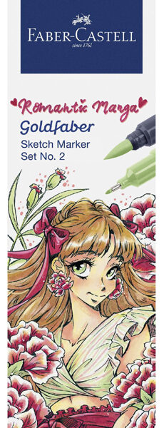 FABER-CASTELL Schetsmarkers GOLDFABER, Set Romantic Manga 2