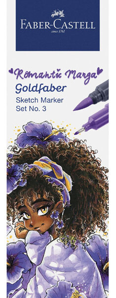 FABER-CASTELL Sketch marker GOLDFABER, set Romantic Manga 3