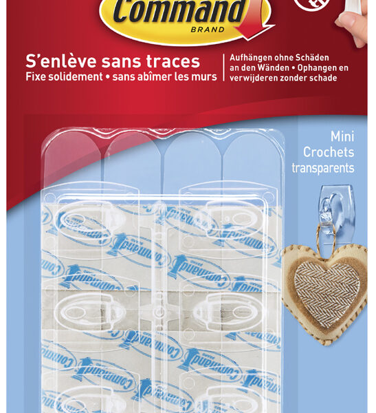 3M Command Mini-haakjes, kunststof, maat S, transparant