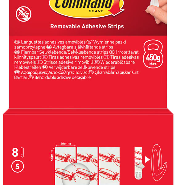 3M Command Navulverpakking Strips, Maat S, wit