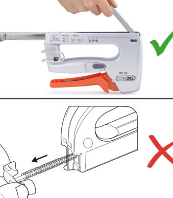 TACWISE Nietmachine Z4-140 4-in-1, aluminium behuizing, zilver/oranje