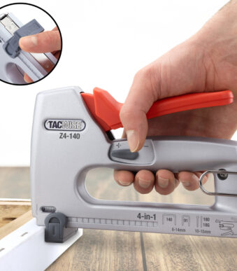 TACWISE Nietmachine Z4-140 4-in-1, aluminium behuizing, zilver/oranje