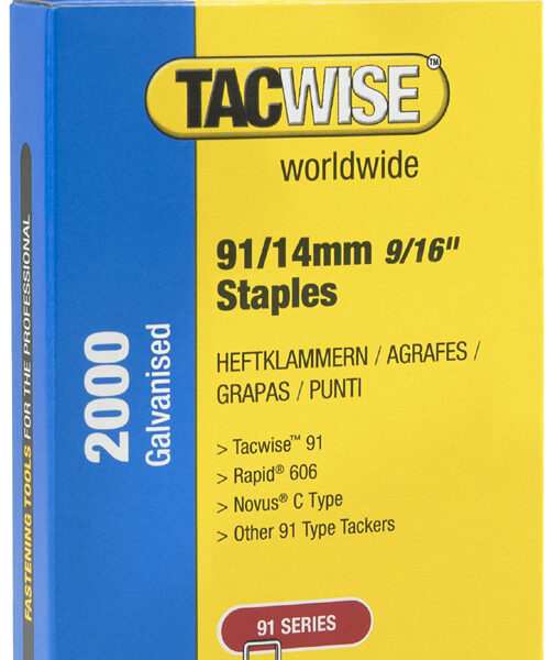 TACWISE Smalrug nietjes 91/14 mm verzinkt, 2.000 stuks