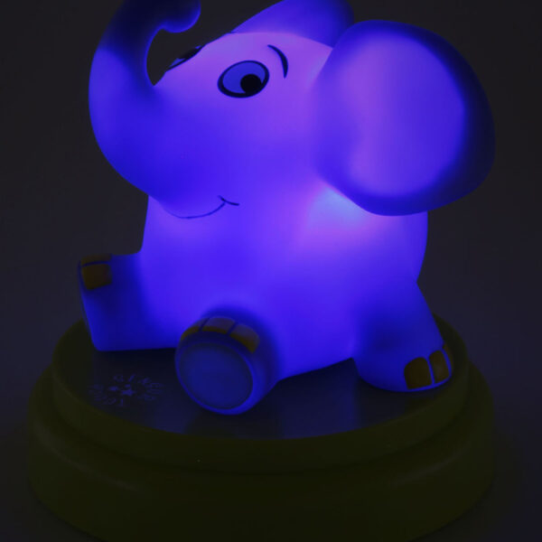 Nachtlampje 'Olifant', blauw/groen