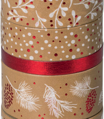 Natuurdecoratieplakband rood / wit