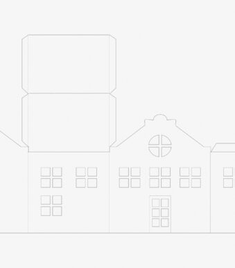 HEYDA Knutselset lichtdorp huisjes, karton, wit, 3-delig