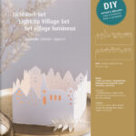 HEYDA Knutselset Lichtdorp Leporello, karton, wit, 130 mm